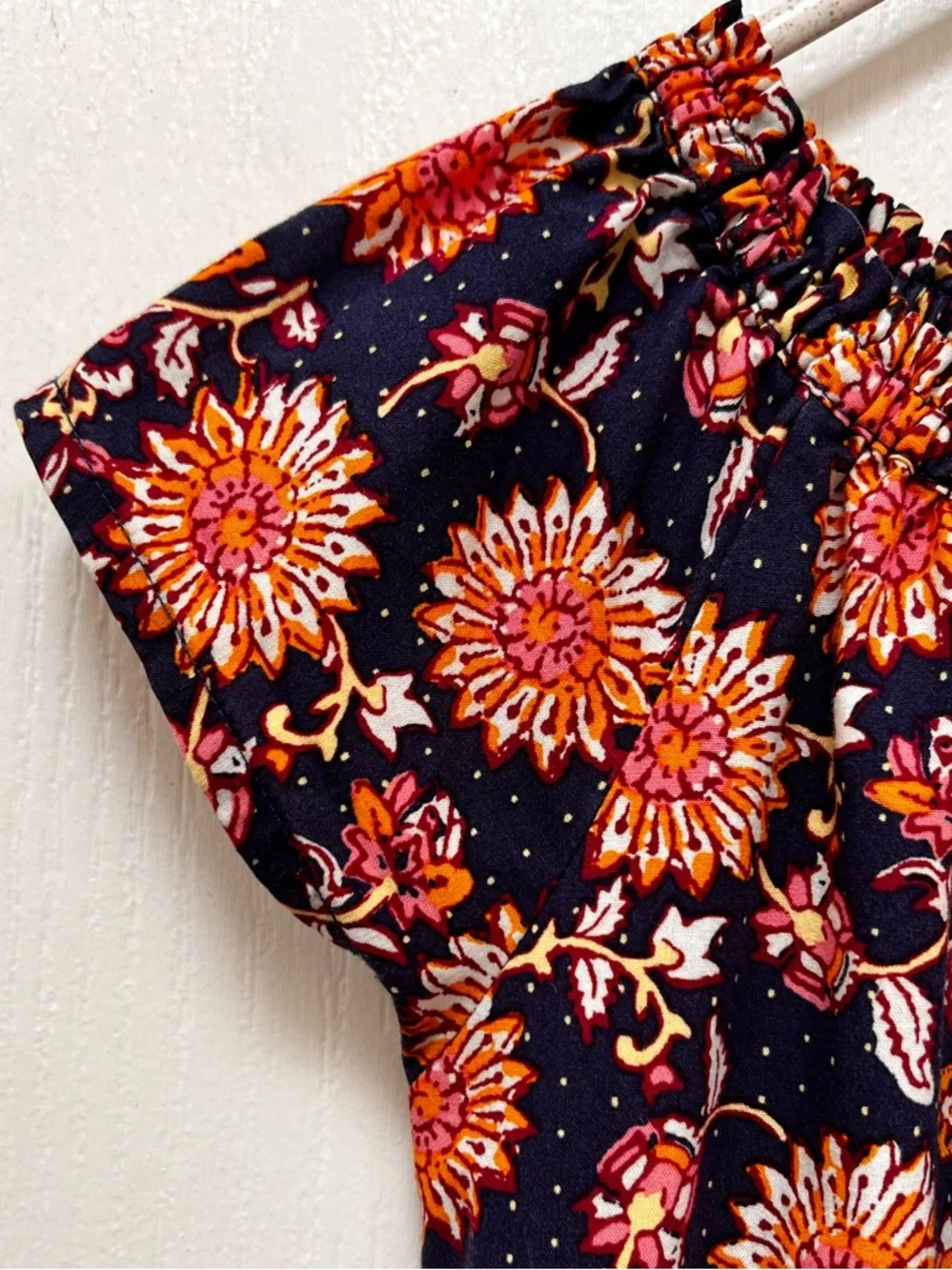 Gap Girls Navy Floral Tiered Dress Size 4T